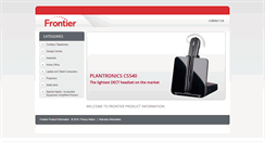 Desktop Screenshot of frontierproductinfo.com